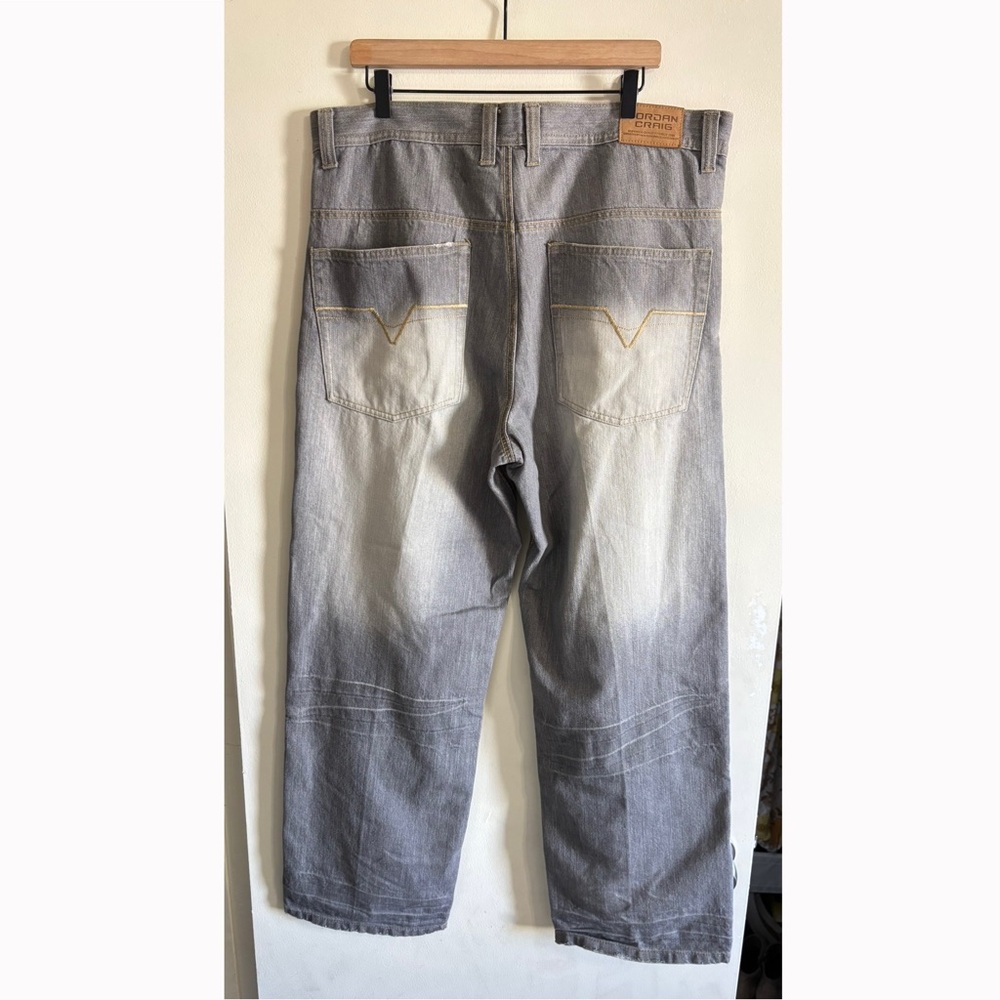 Jordan Craig Jeans Men’s 38x32 Stonewash Gray Denim Streetwear Baggy Grunge - Picture 3 of 16